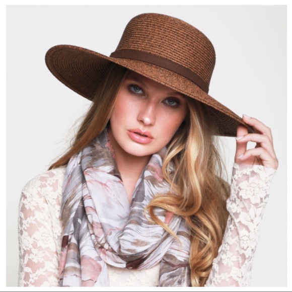 Haute Ellie Accessories Wide Brim Natural Straw Sun Hat Vegan